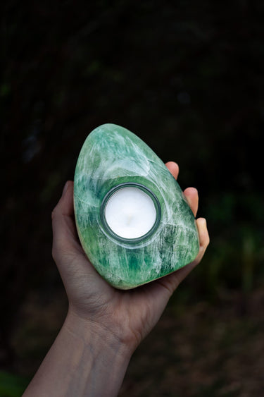 Fluorite Candle Holder